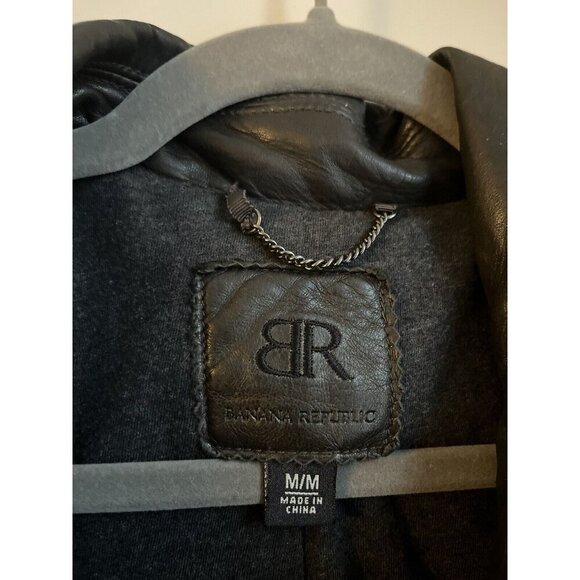 BANANA REPUBLIC - Genuine Leather Biker Jacket size M From 2010 - Picture 13 of 16